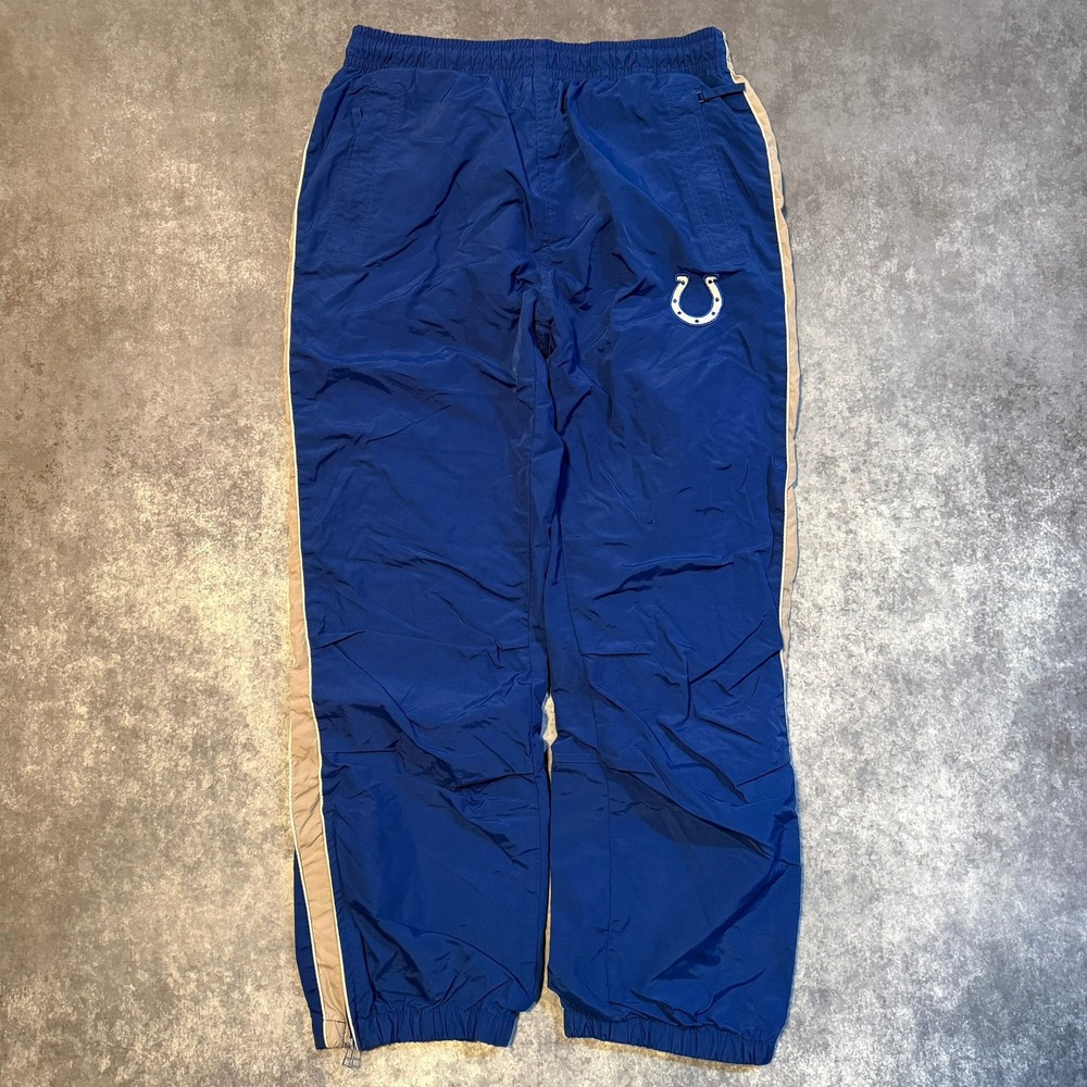 Y2K NFL Indianapolis Colts Track‎ Pants Mens Large Blue Athletic Joggers NFL